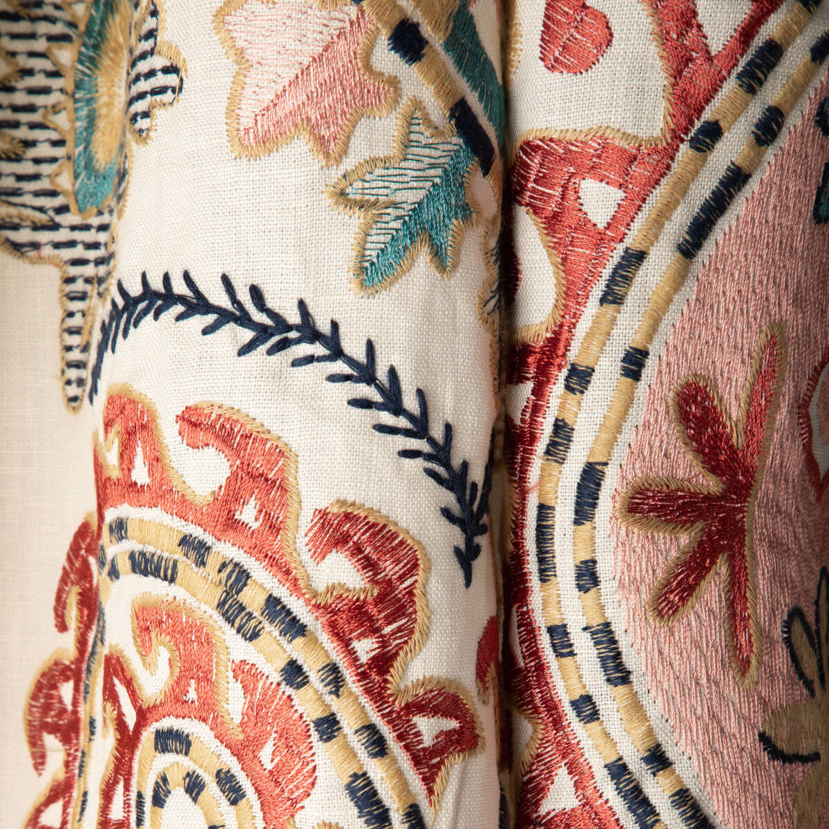 Lavali Emb - Coral/Sky - Brunschwig & Fils Fabric