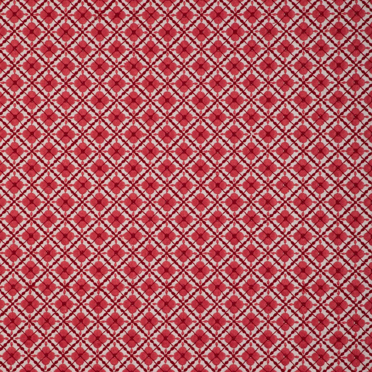 Ines Emb - Red - BRUNSCHWIG & FILS Fabric