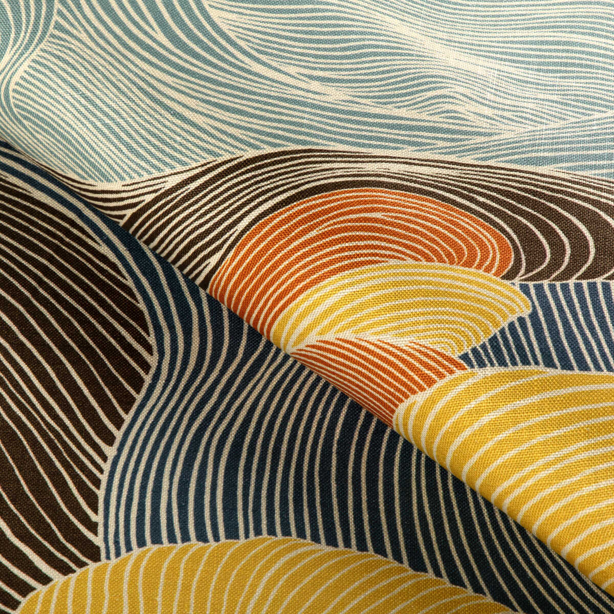 Tourbillon Print - Topaz - BRUNSCHWIG & FILS Fabric