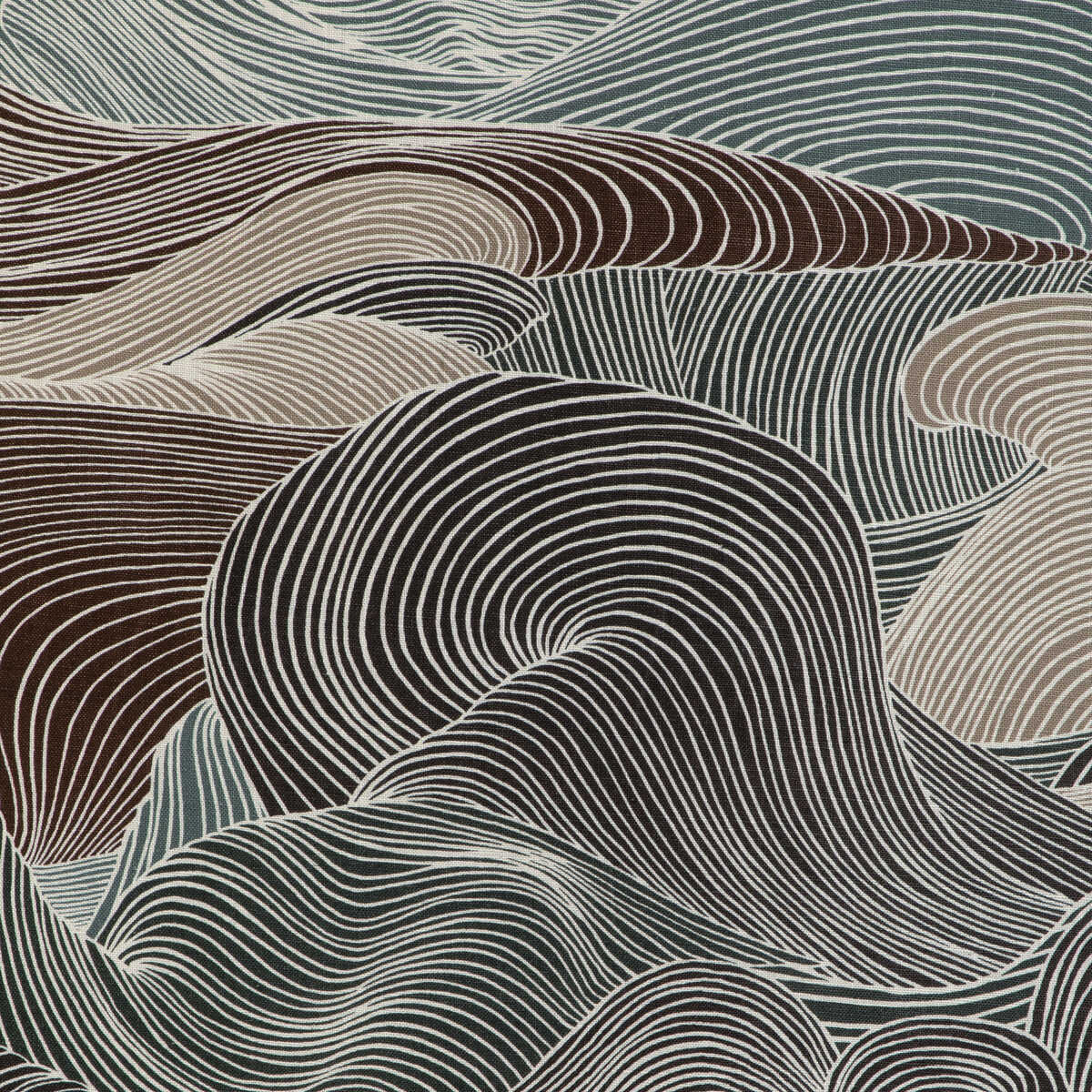 Tourbillon Print - Stone - BRUNSCHWIG & FILS Fabric