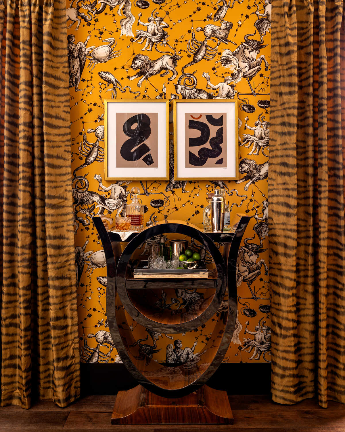 Tigre Warp Print - Gold - BRUNSCHWIG & FILS Fabric