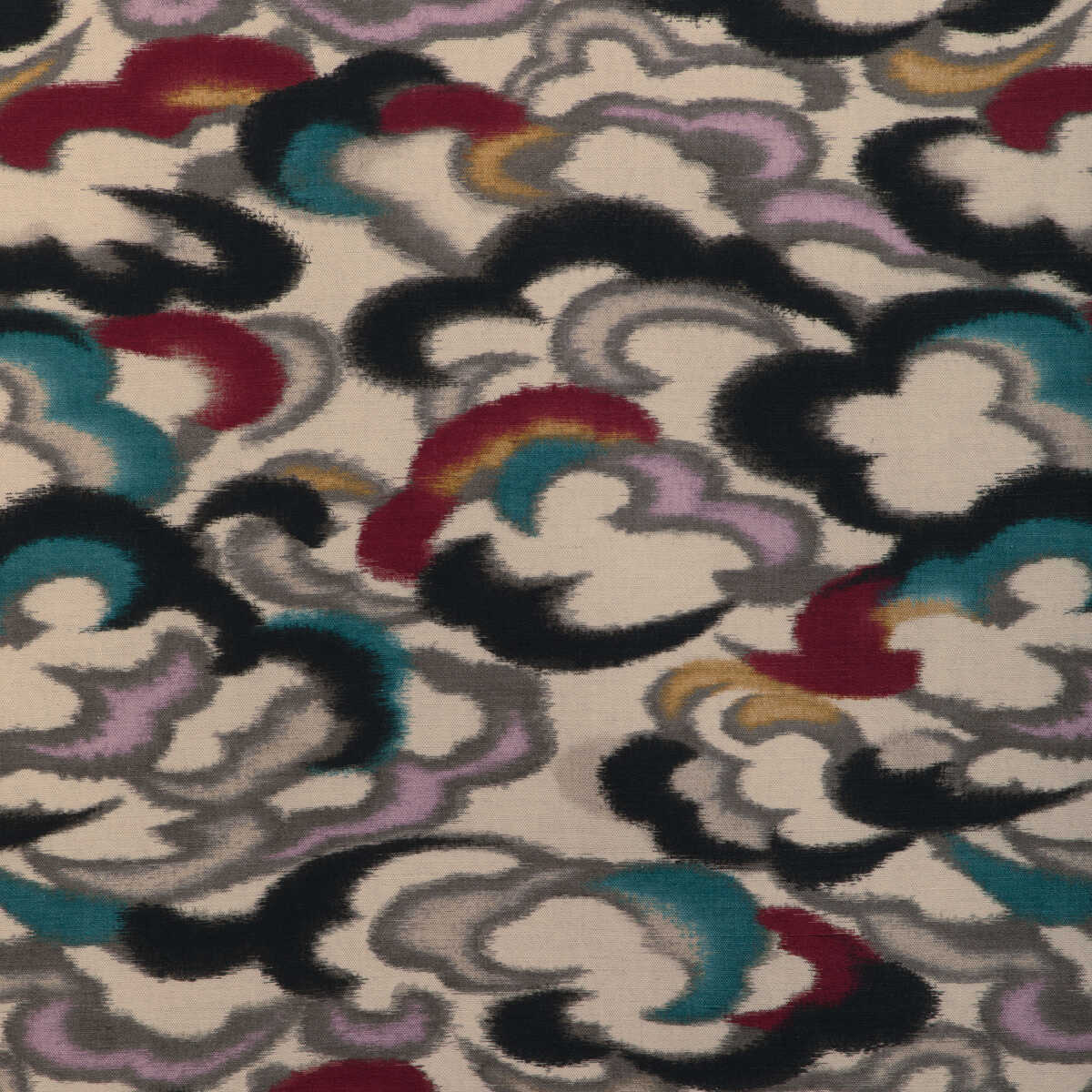 Stratus Print - Teal/Multi - BRUNSCHWIG & FILS Fabric
