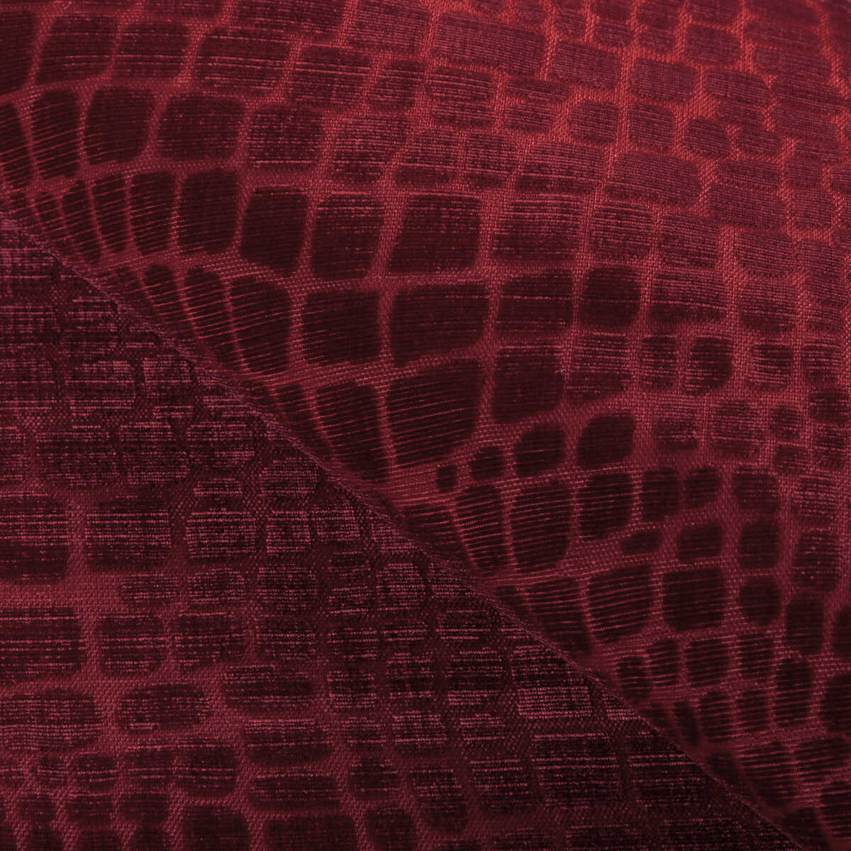 Croc Velvet - Garnet - BRUNSCHWIG & FILS Fabric