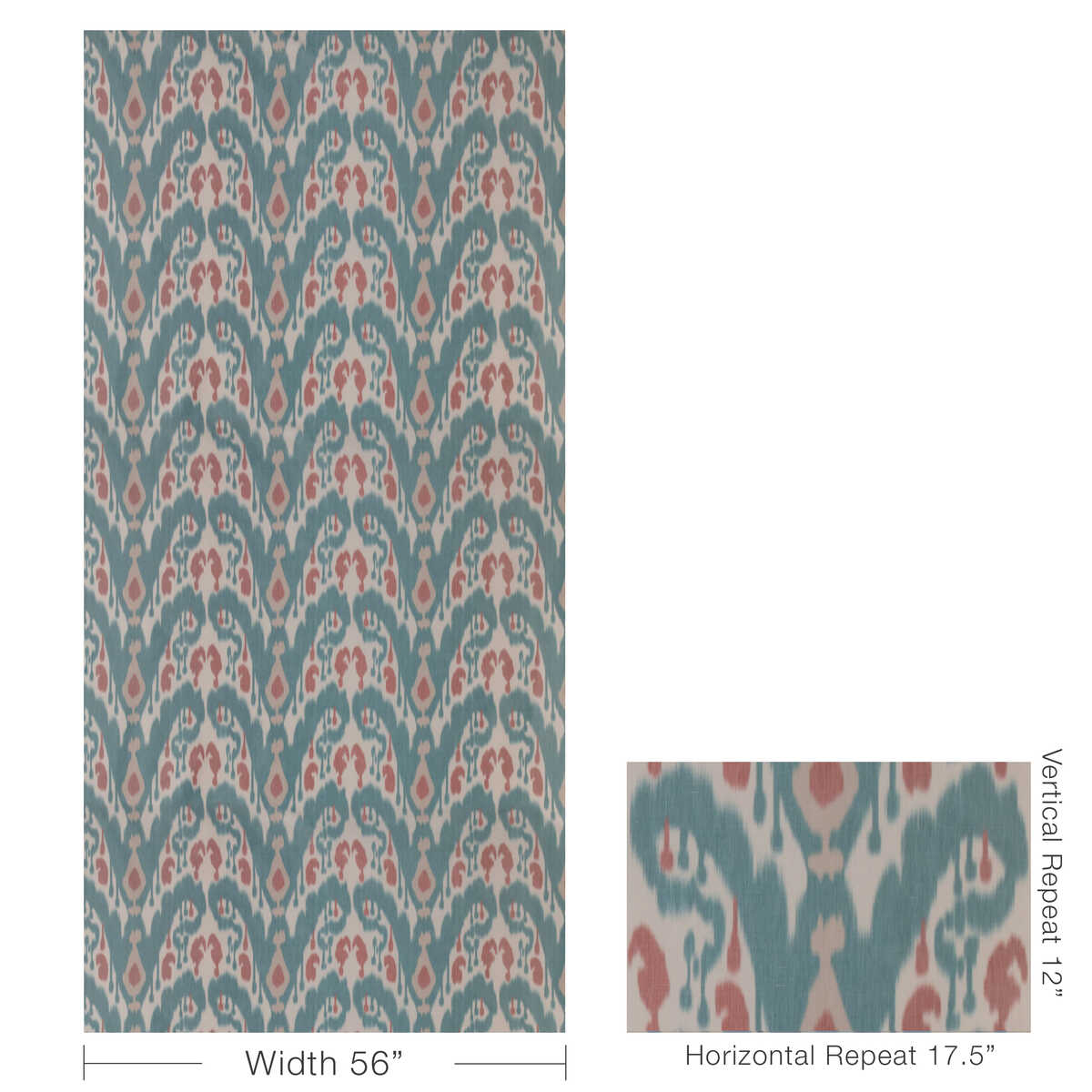 Bukara Warp Print - Lake - BRUNSCHWIG & FILS Tela