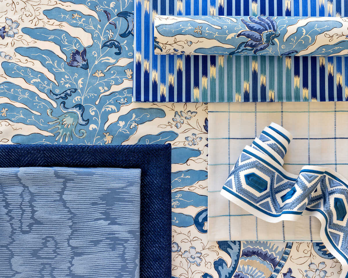 Moulin Check - Blue - BRUNSCHWIG & FILS Fabric