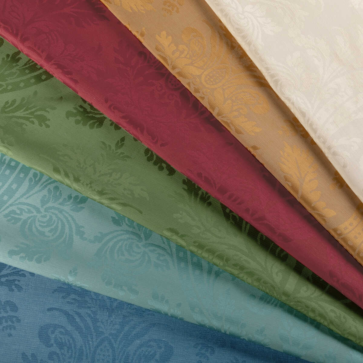 Arnaud Damask - Leaf - BRUNSCHWIG & FILS Fabric