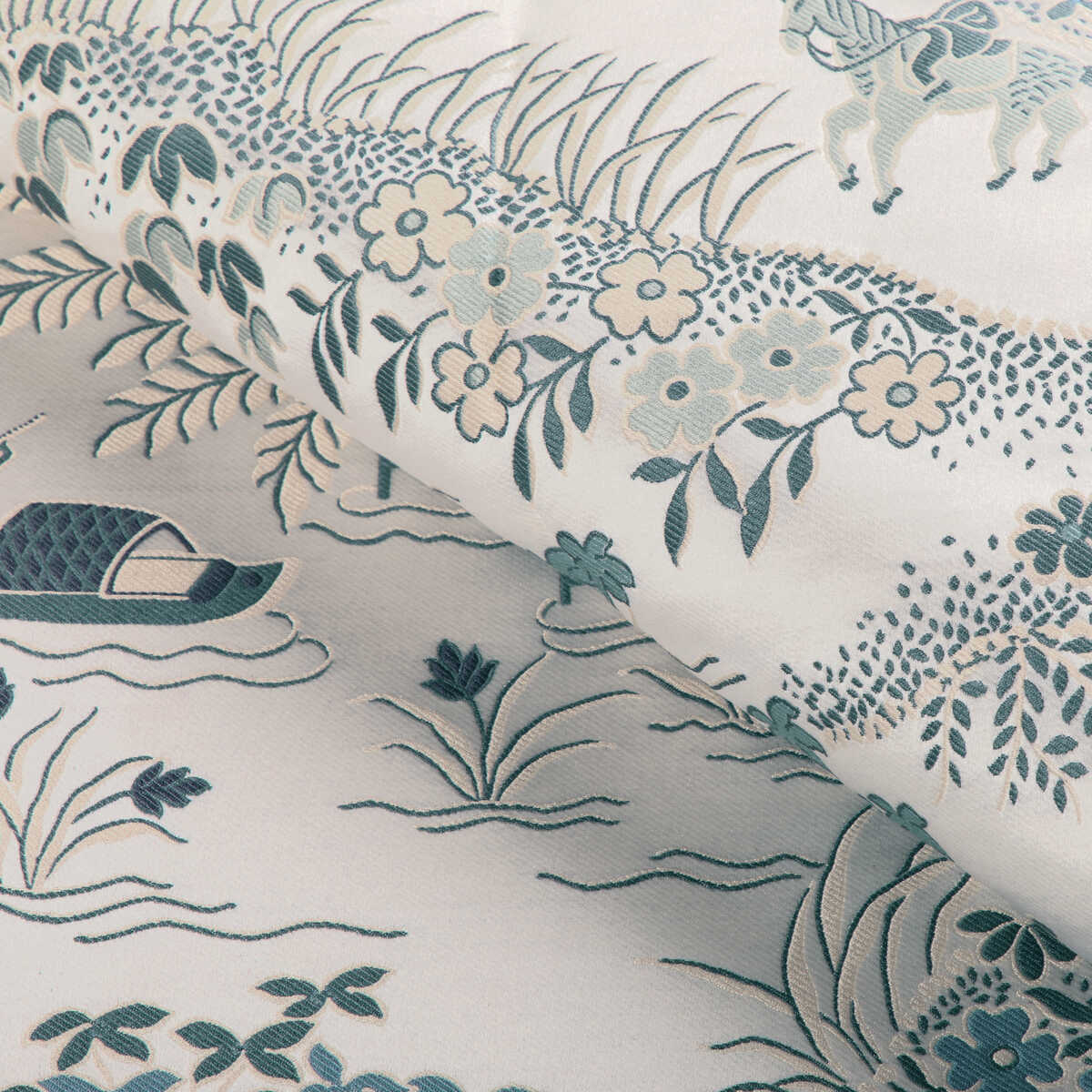 Vienne Lampas - Blue - BRUNSCHWIG & FILS Fabric
