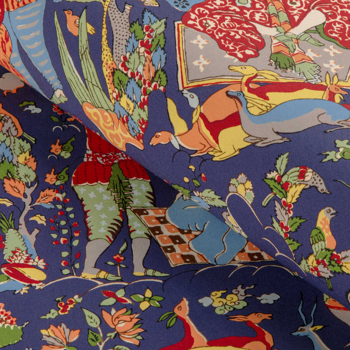 Shalimar Print - Navy/Red - BRUNSCHWIG & FILS Fabric