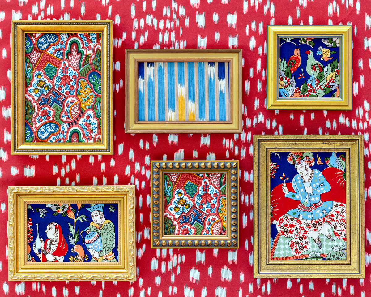 Shalimar Print - Navy/Red - BRUNSCHWIG & FILS Fabric