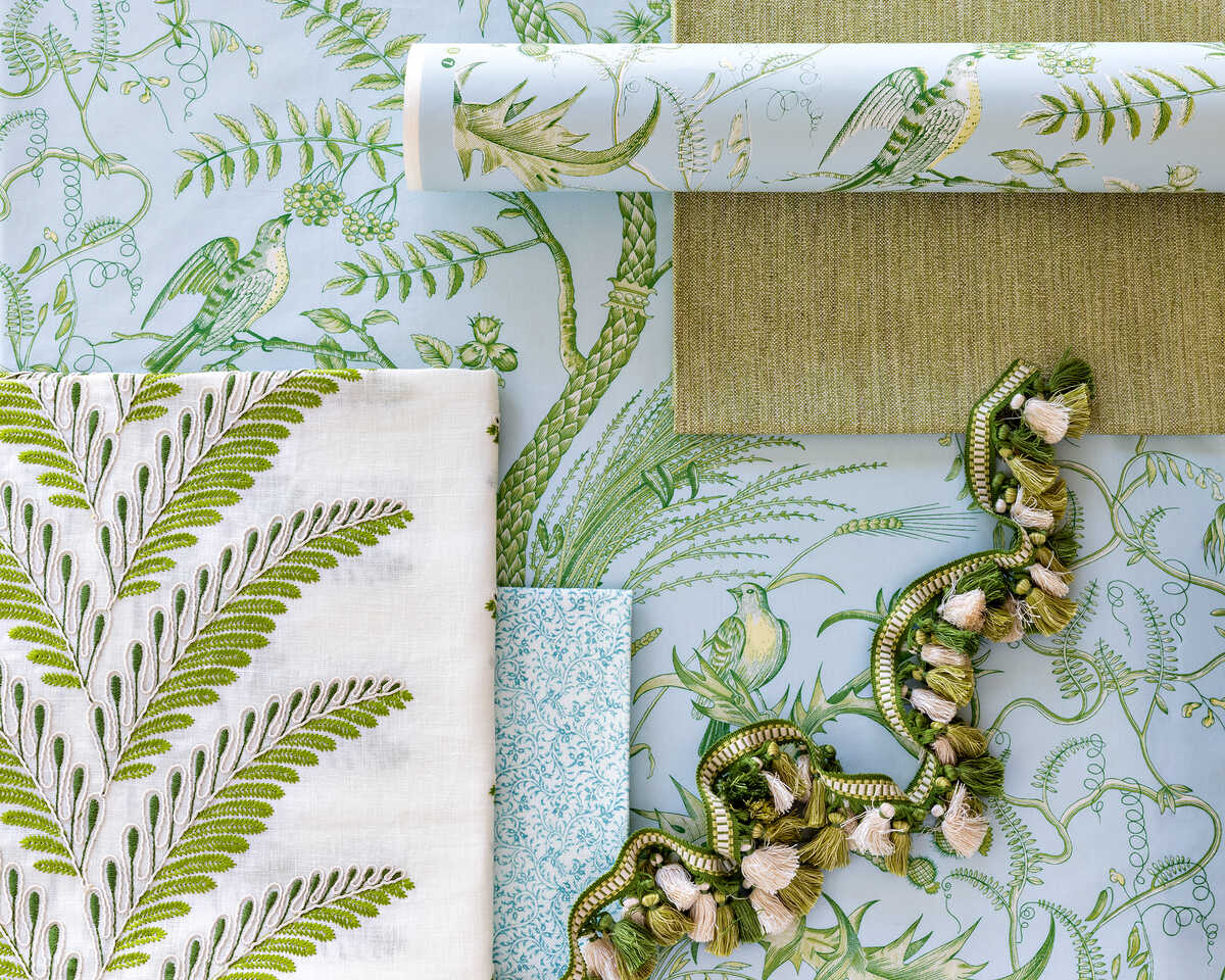 Bird And Thistle Ii - Sky - BRUNSCHWIG & FILS Tela