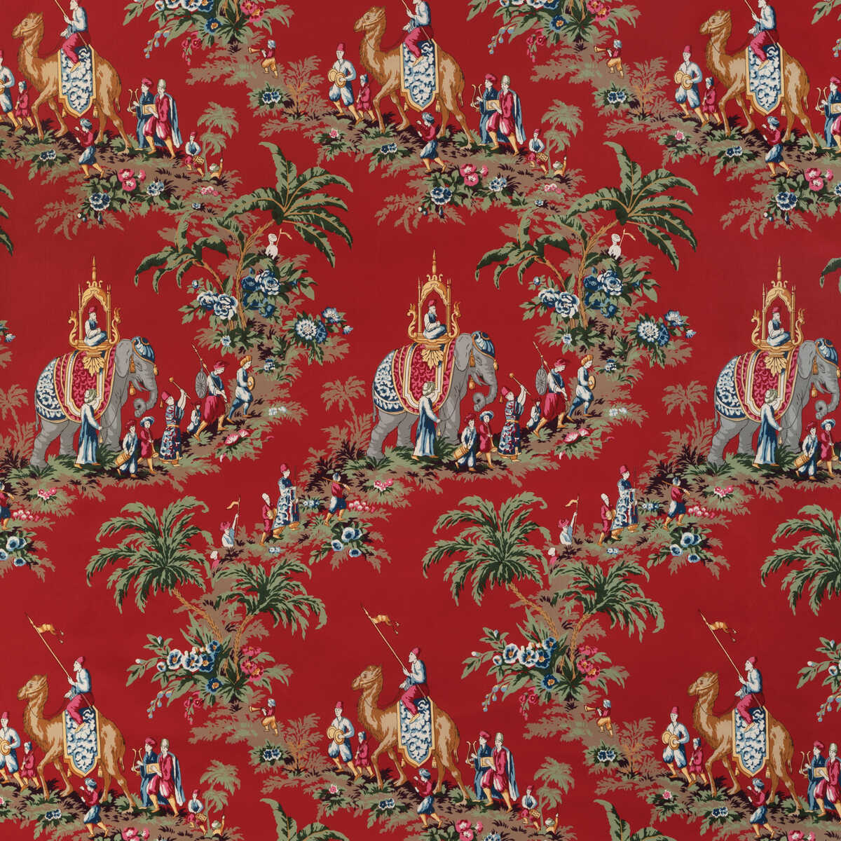 Beauport Promenade - Red - BRUNSCHWIG & FILS Fabric