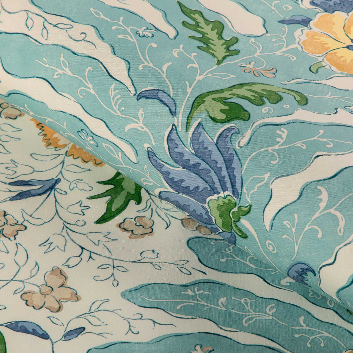 Riviere Print - Aqua - BRUNSCHWIG & FILS Fabric