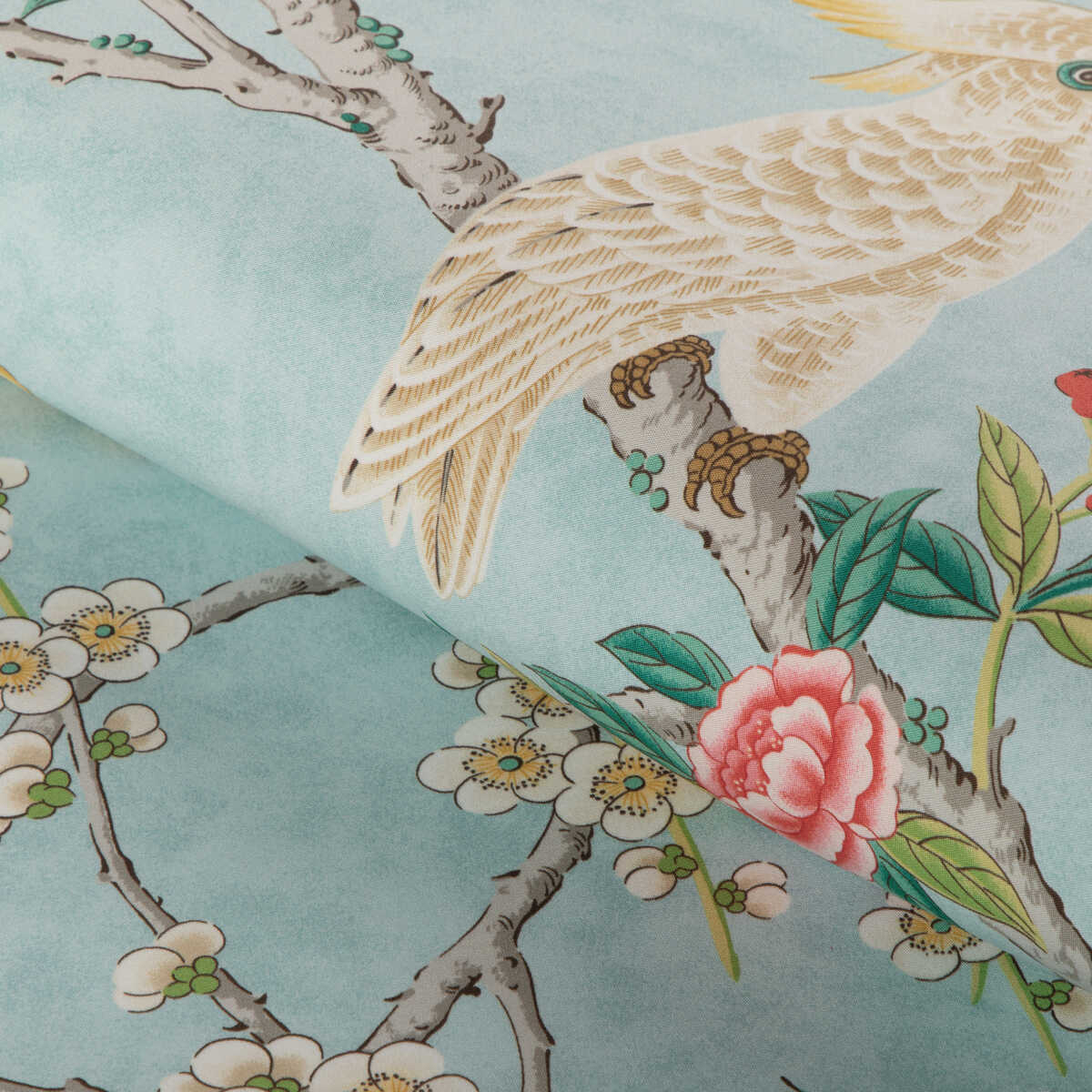 Kanchou Print - Aqua - BRUNSCHWIG & FILS Fabric