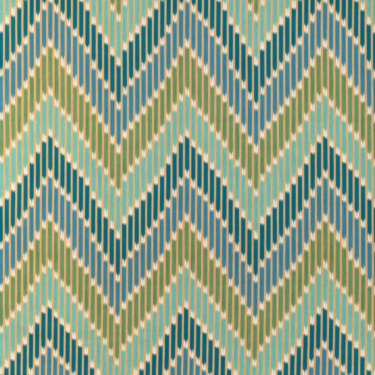 Cascade Print - Teal/Green - BRUNSCHWIG & FILS Fabric