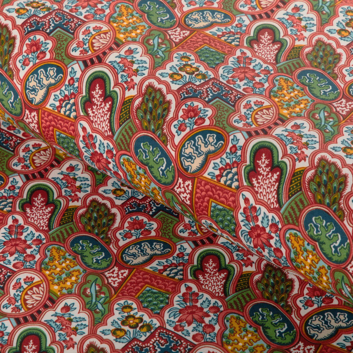 Villandry Print - Red - BRUNSCHWIG & FILS Fabric