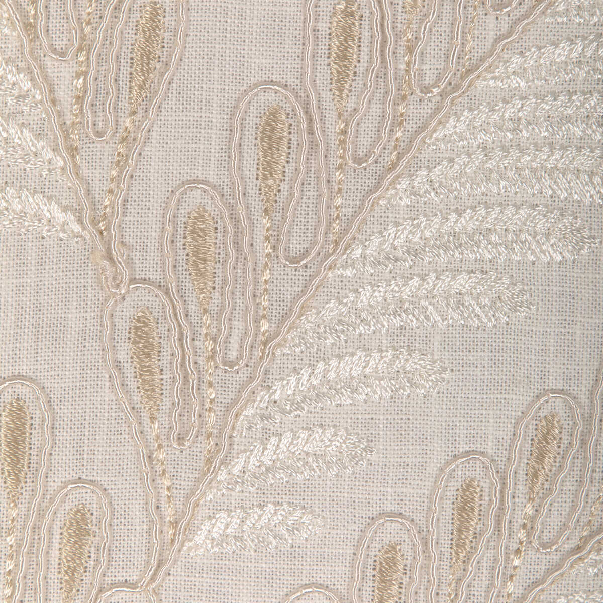 Fougere Emb - Cream - BRUNSCHWIG & FILS Fabric