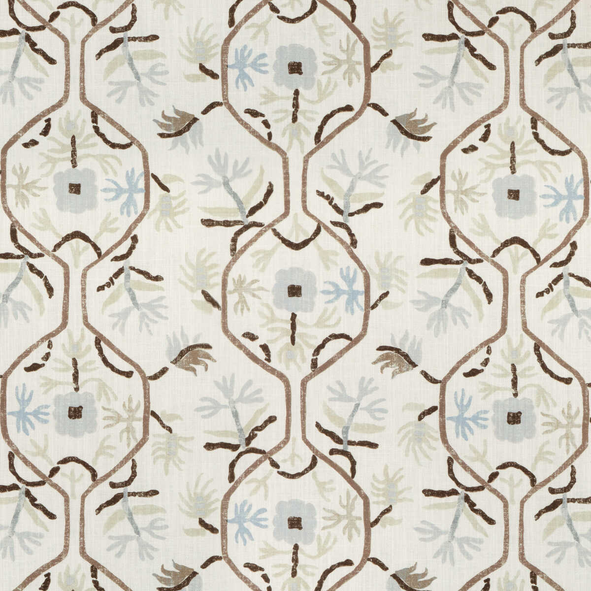 Le Jasmin Print - Pumice - BRUNSCHWIG & FILS Fabric