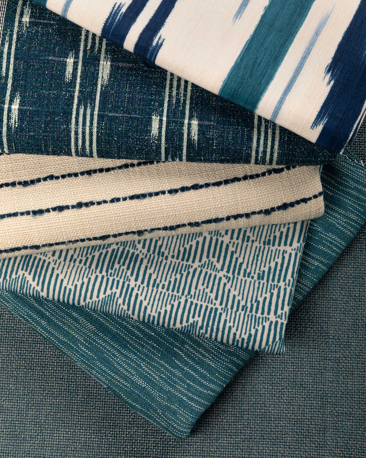 Les Vignes Stripe - Indigo - BRUNSCHWIG & FILS Tela