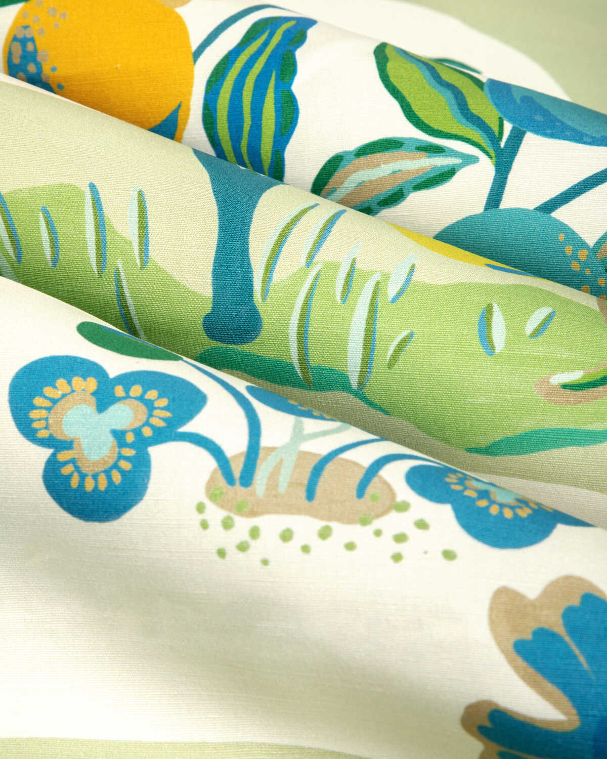 Pomelo Print - Marine - BRUNSCHWIG & FILS Tela