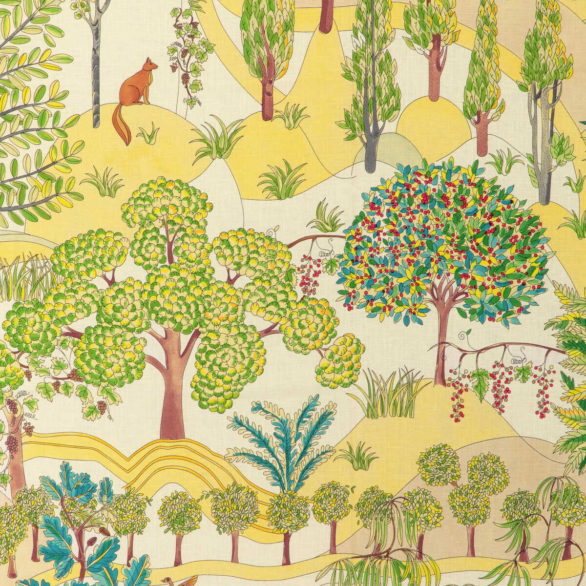 Folklore Print - Leaf - BRUNSCHWIG & FILS Tela