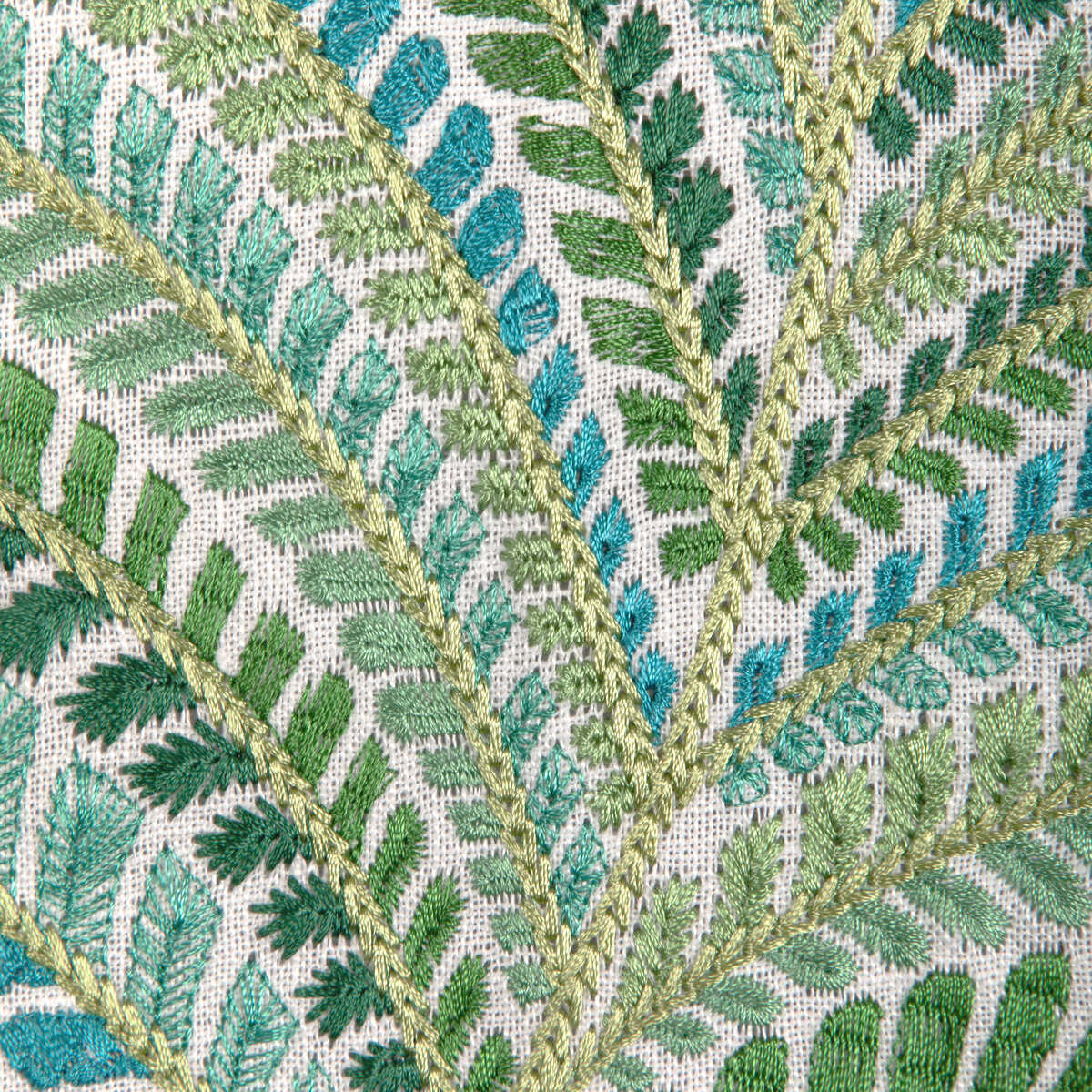 Rowan Emb - Marine - BRUNSCHWIG & FILS Tela