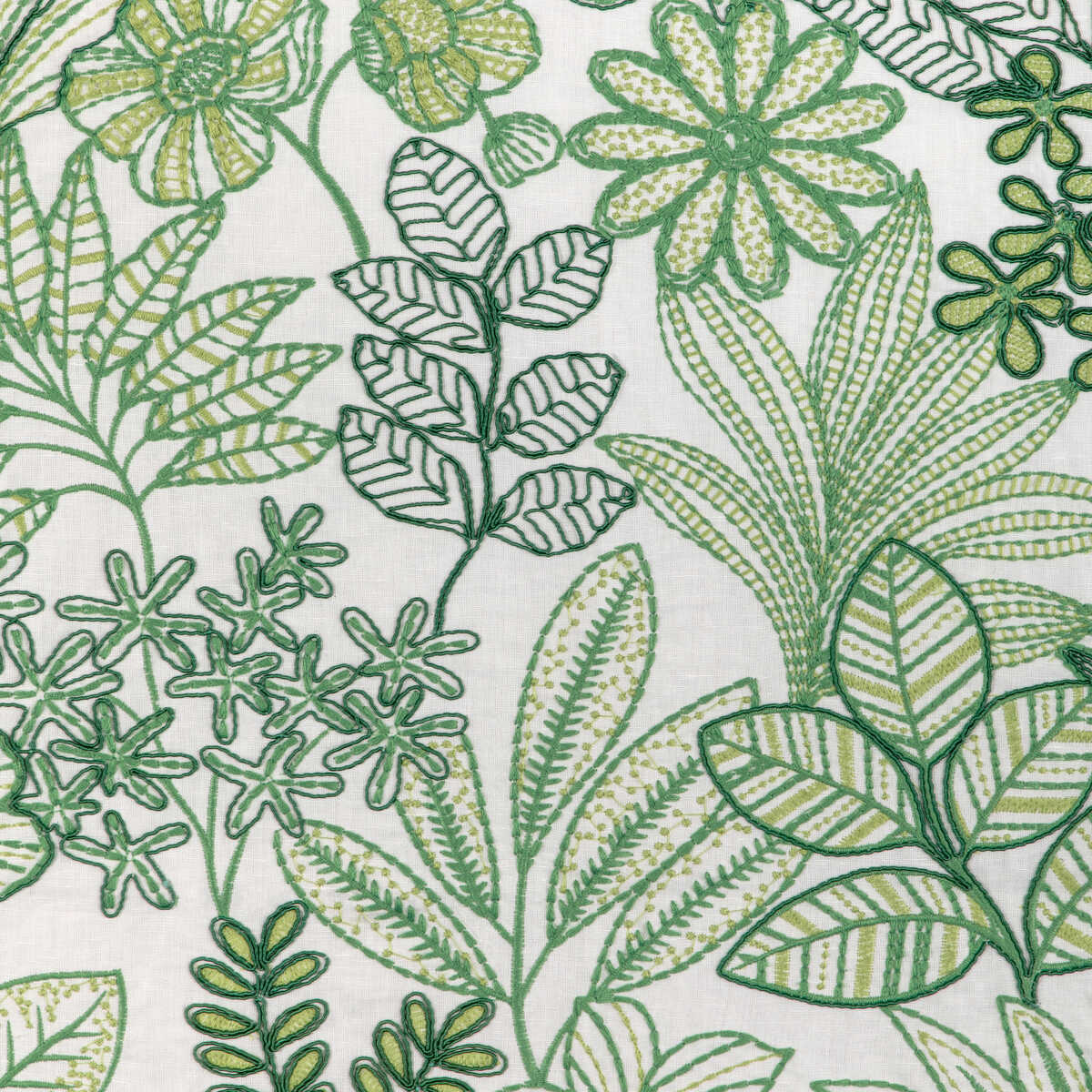 Woodruff Emb - Leaf - BRUNSCHWIG & FILS Tela