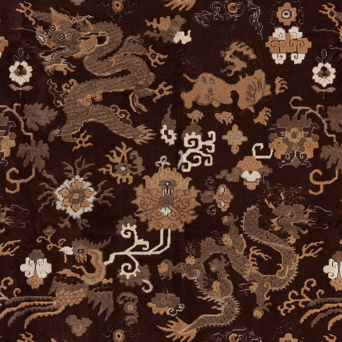 Le Dragon Velvet - Umber - BRUNSCHWIG & FILS Tela