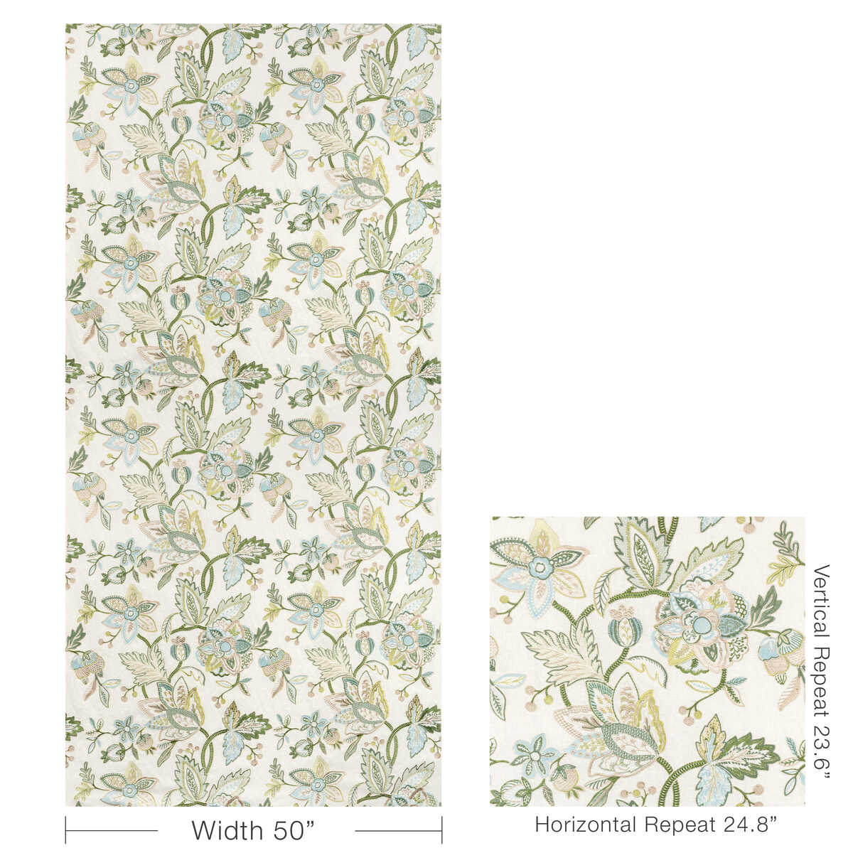 Sierre Emb - Pool - BRUNSCHWIG & FILS Fabric