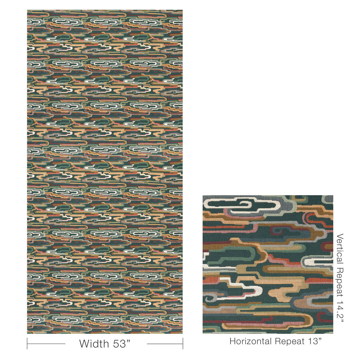 Nuage Tapestry - Green - Brunschwig & Fils Fabric