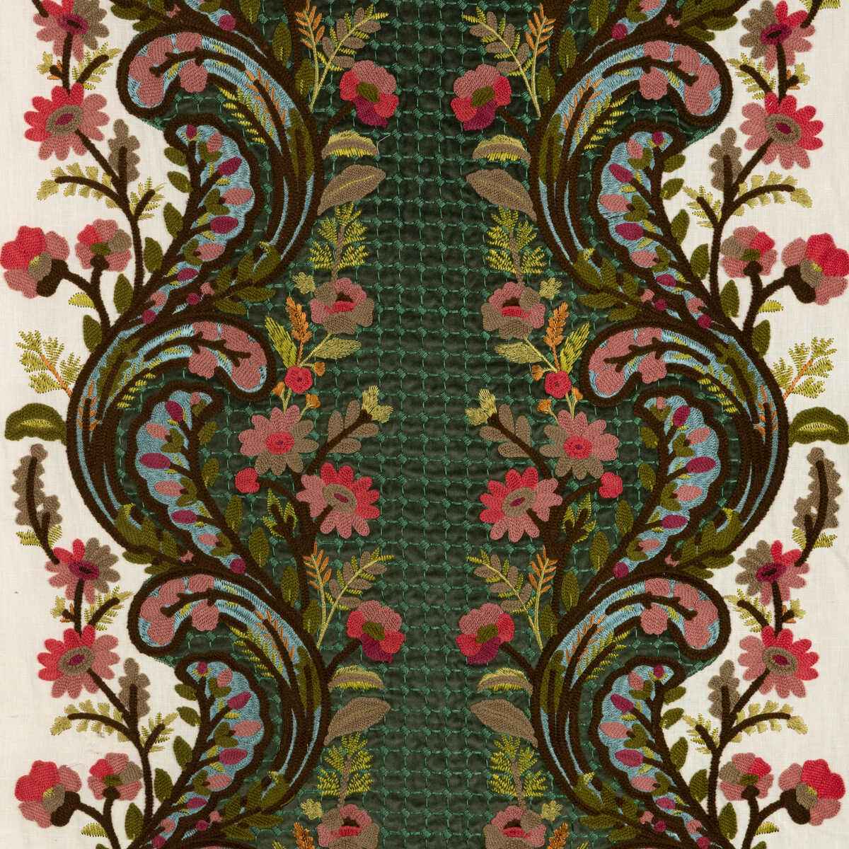 80251263190 Victoria Emb Jade Rose Brunschwig Fils Fabric
