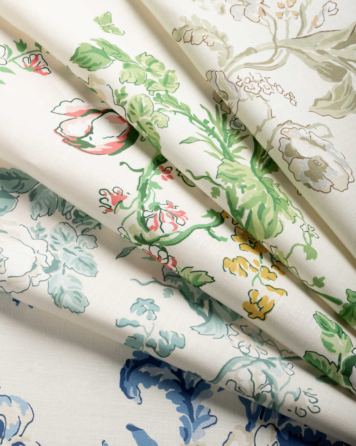 Maintenon Print - Aqua - BRUNSCHWIG & FILS Fabric