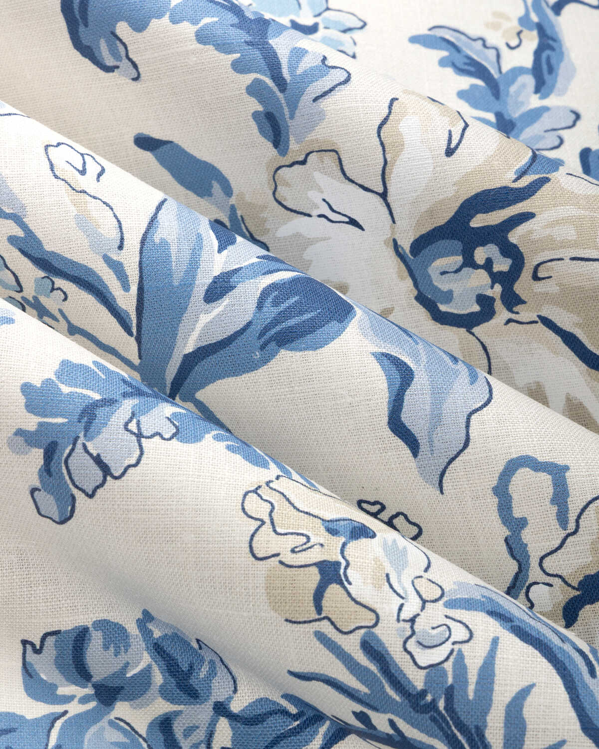 Maintenon Print - Blue - BRUNSCHWIG & FILS Fabric