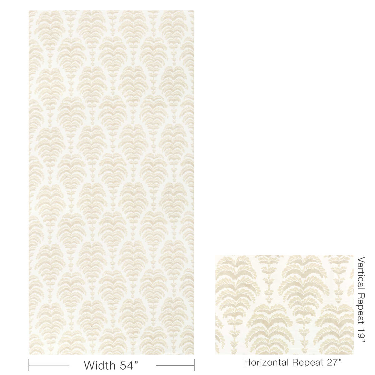 Ponchette Print - Beige - BRUNSCHWIG & FILS Fabric