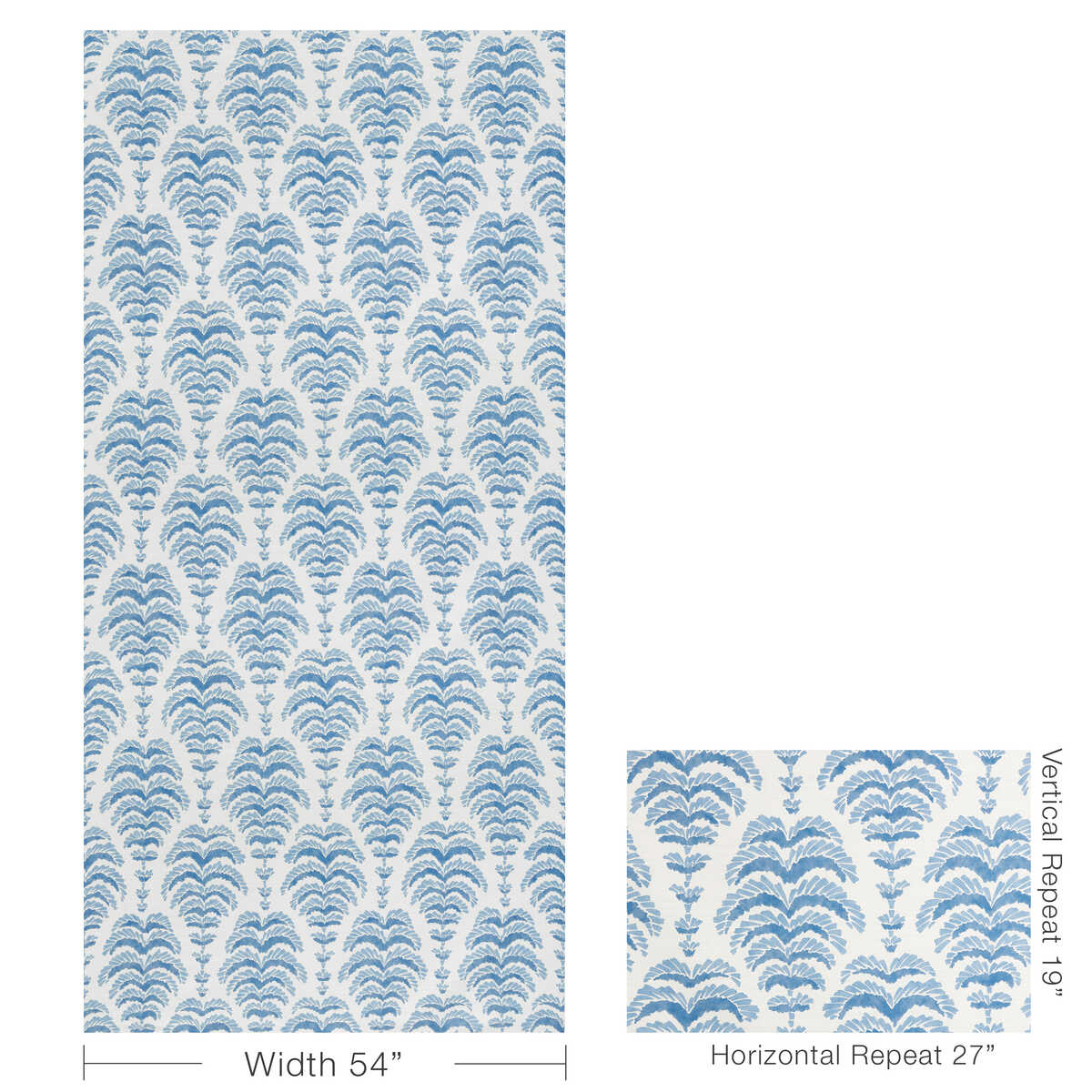 Ponchette Print - Delft - BRUNSCHWIG & FILS Fabric