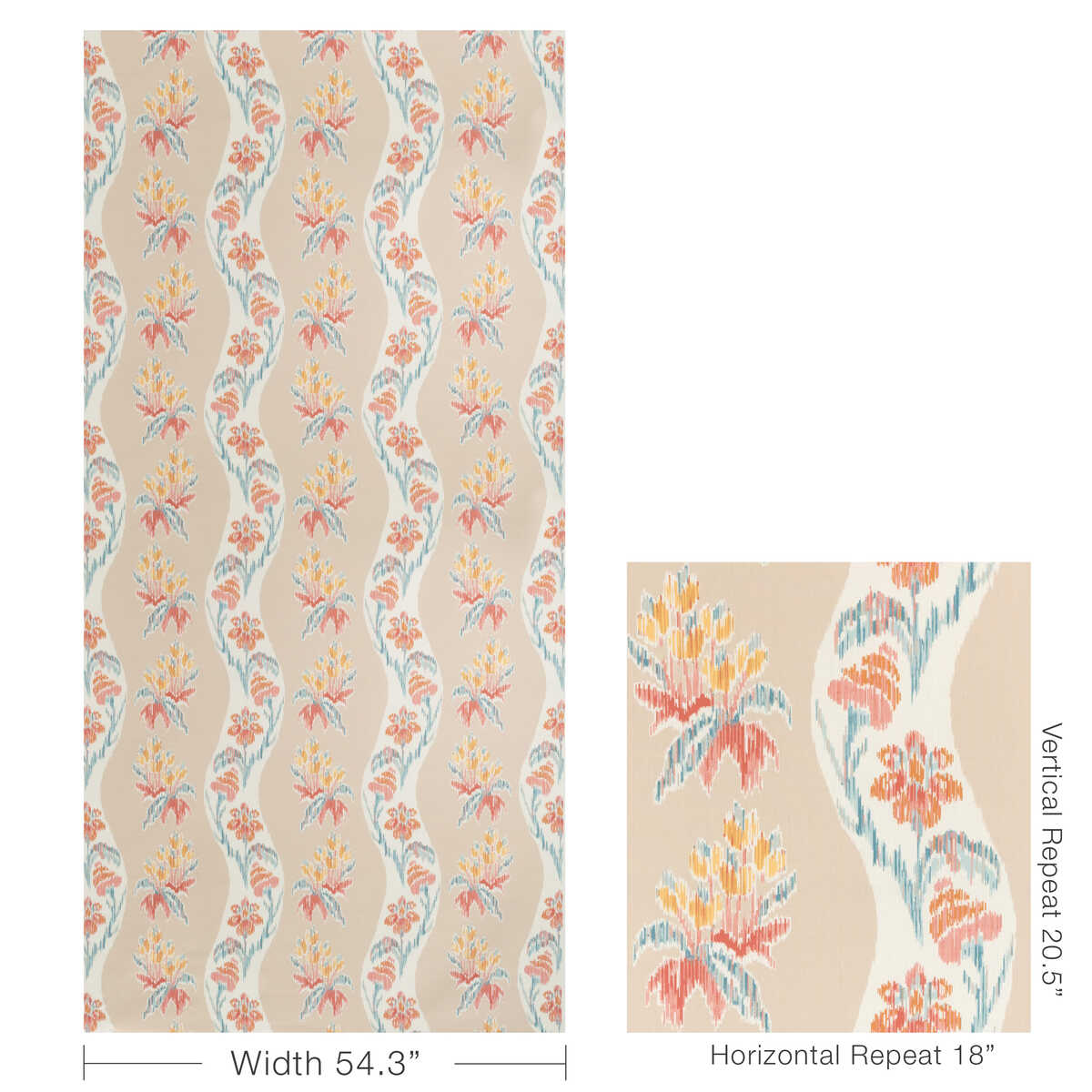 Loring Print - Spice - BRUNSCHWIG & FILS Fabric