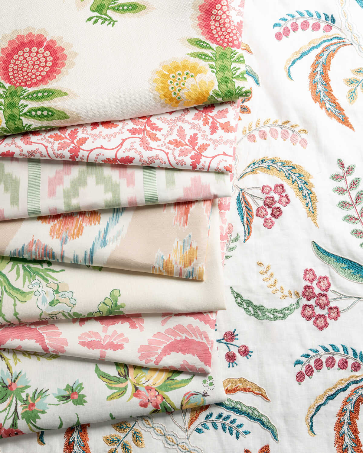Aureille Print - Berry - BRUNSCHWIG & FILS Fabric
