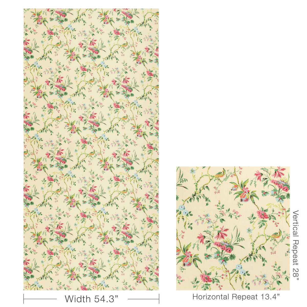Locklin Print - Canary - BRUNSCHWIG & FILS Fabric