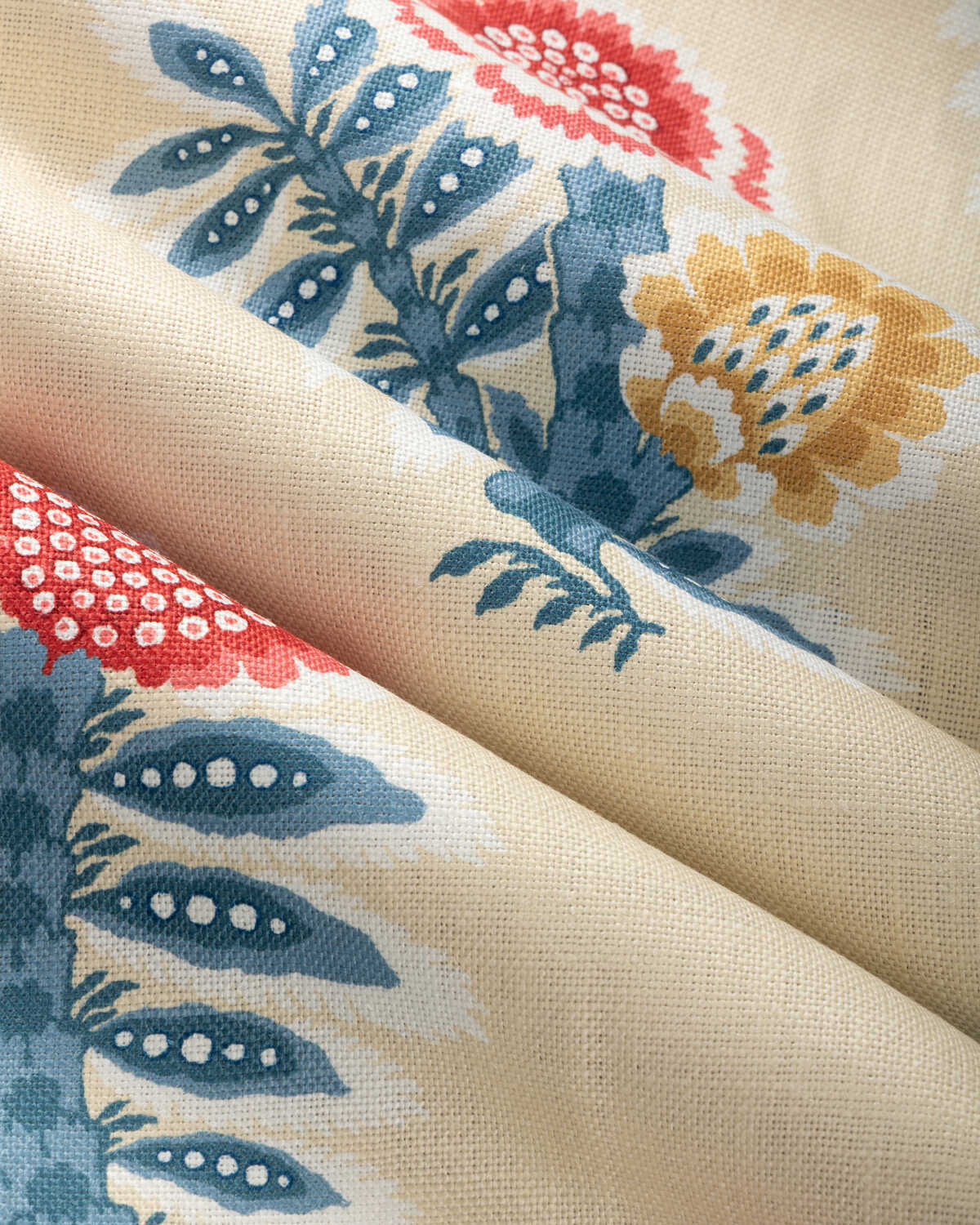 Kumaly Print - Red/Blue - BRUNSCHWIG & FILS Fabric