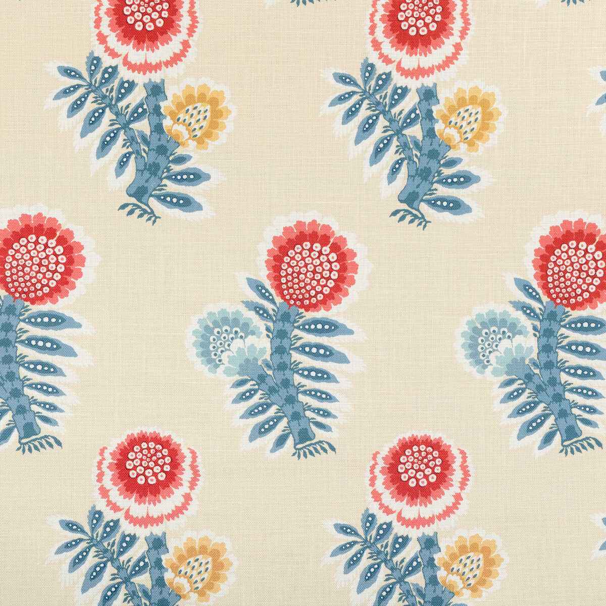 80251321950 Kumaly Print Red Blue Brunschwig Fils Fabric