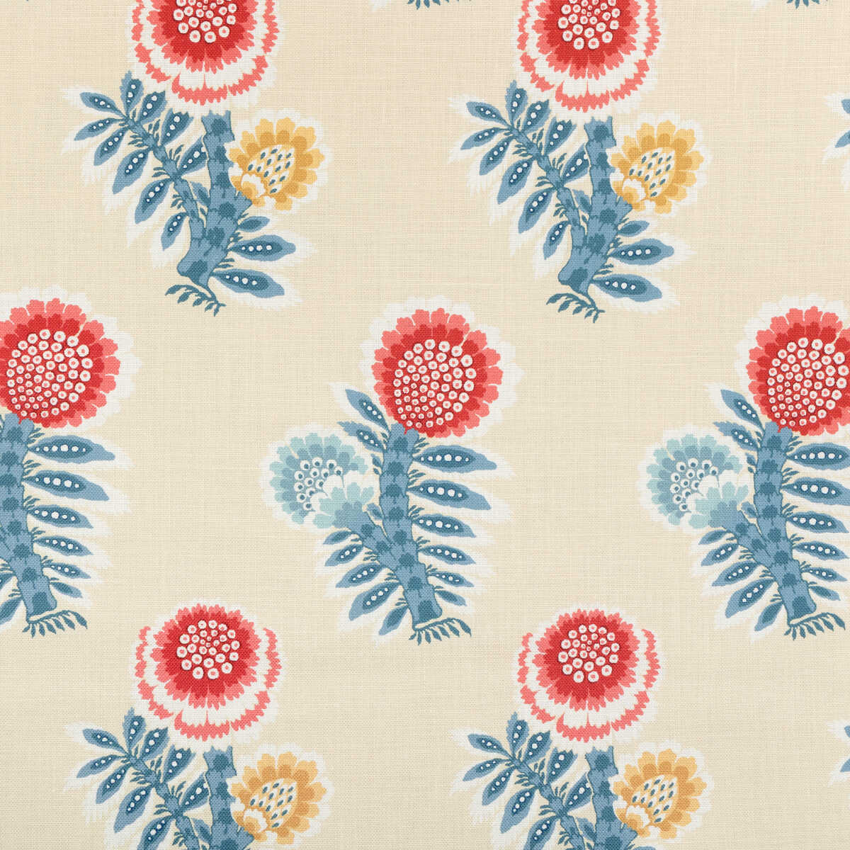 Kumaly Print - Red/Blue - BRUNSCHWIG & FILS Fabric