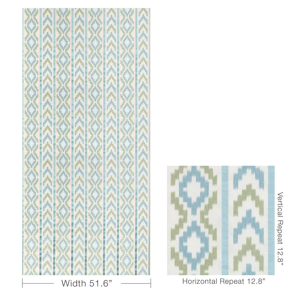 Sarlat Warp Print - Marine - BRUNSCHWIG & FILS Fabric