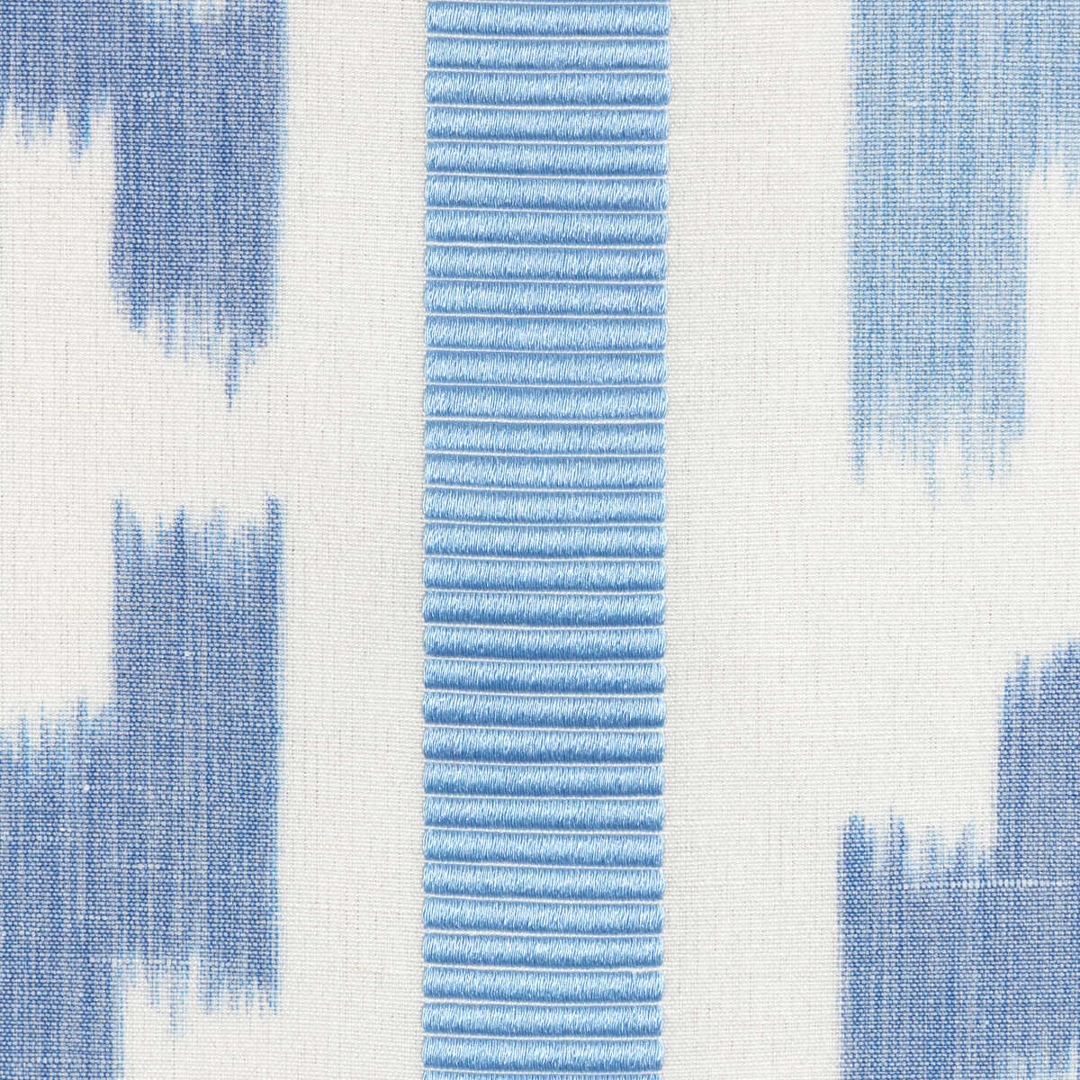 Sarlat Warp Print - Blue - BRUNSCHWIG & FILS Fabric