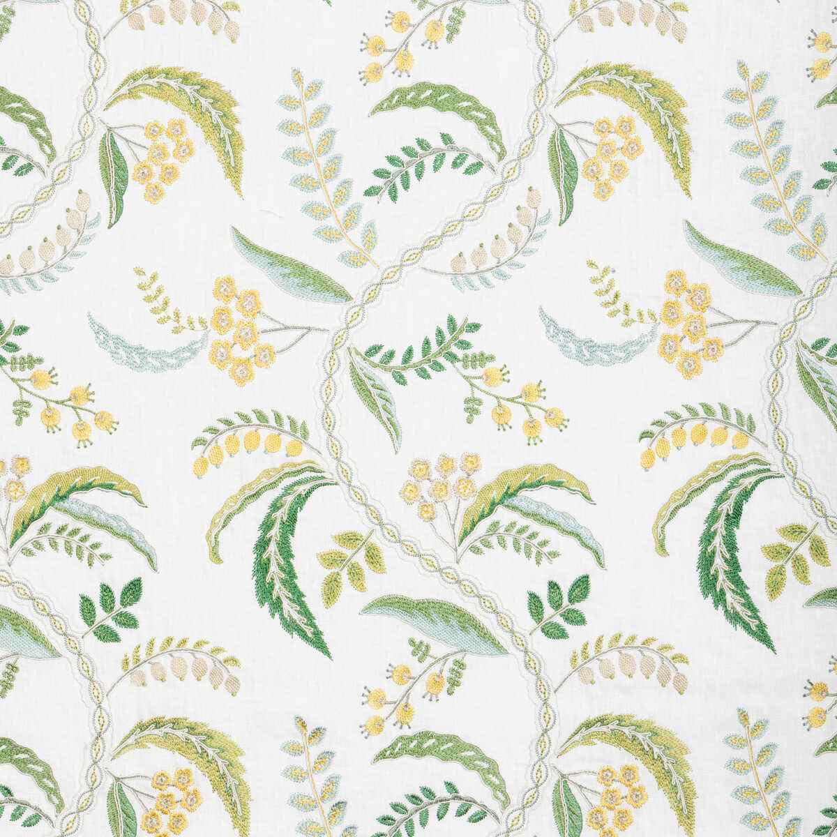 80251363400 Genive Emb Vert Soleil Brunschwig Fils Fabric