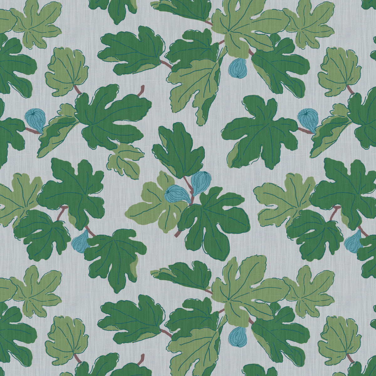 Figuier Outdoor - Aqua/Leaf - Brunschwig & Fils Fabric