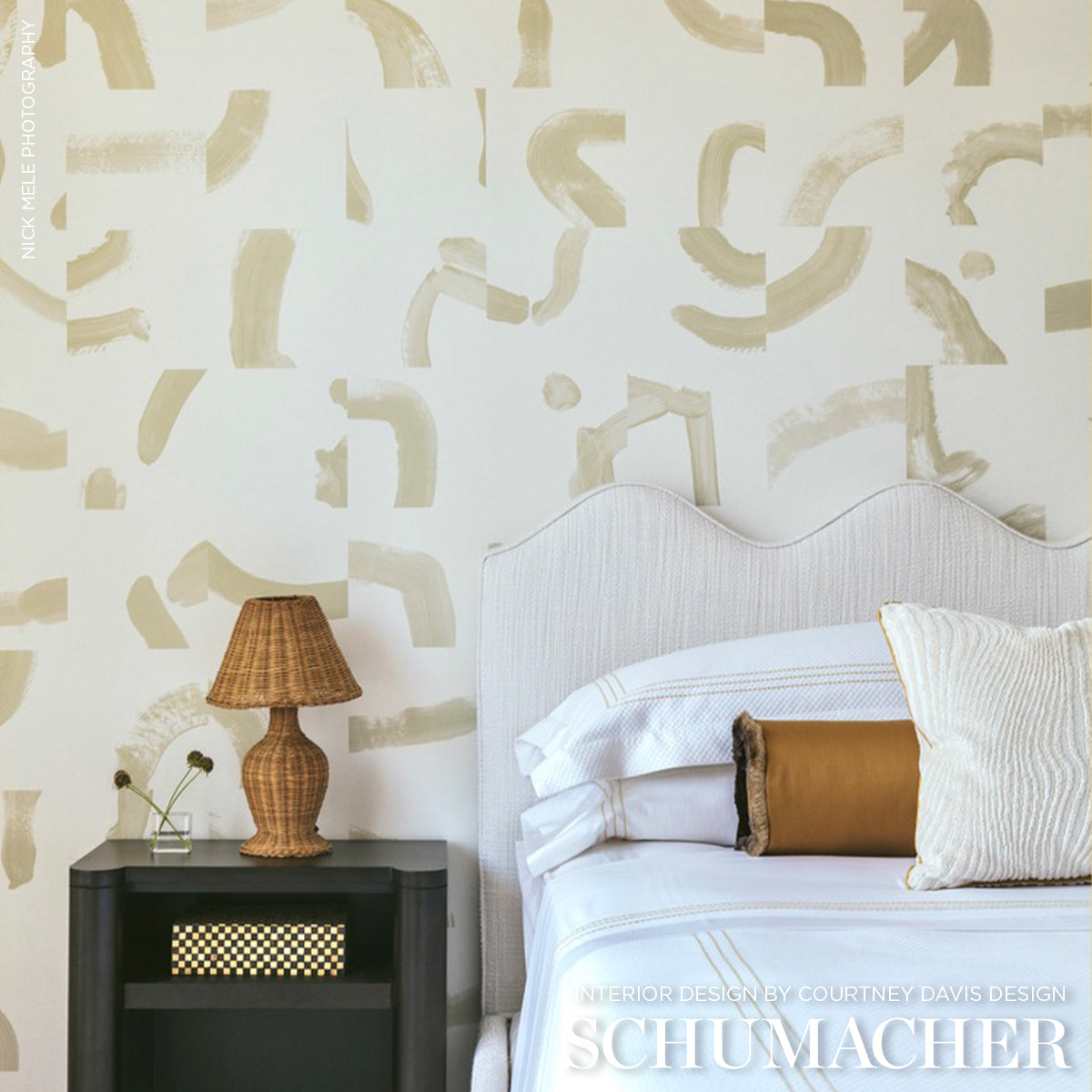Gunta Cut Velvet - Ivory - Schumacher 80360 Fabric - Schumacher Fabric