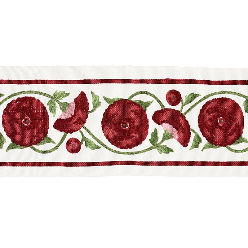 SARANDA-FLOWER-EMBROIDERY-TAPE-CARDINAL-SCHUMACHER-80390 - Schumacher Trim