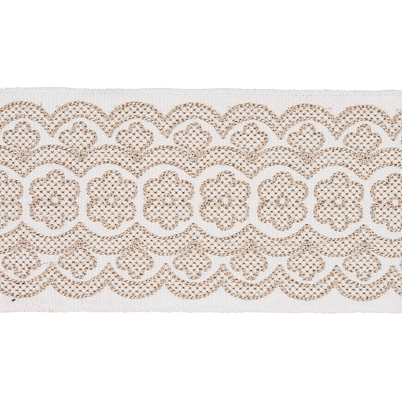ASTRID-EMBROIDERED-TAPE-NATURAL-SCHUMACHER-80440 - Schumacher Trim