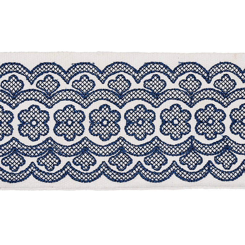 ASTRID-EMBROIDERED-TAPE-BLUE-SCHUMACHER-80442 - Schumacher Trim