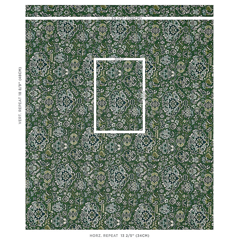 PALLAY-EPINGLE-EMERALD-SCHUMACHER-80620 - Schumacher Fabric
