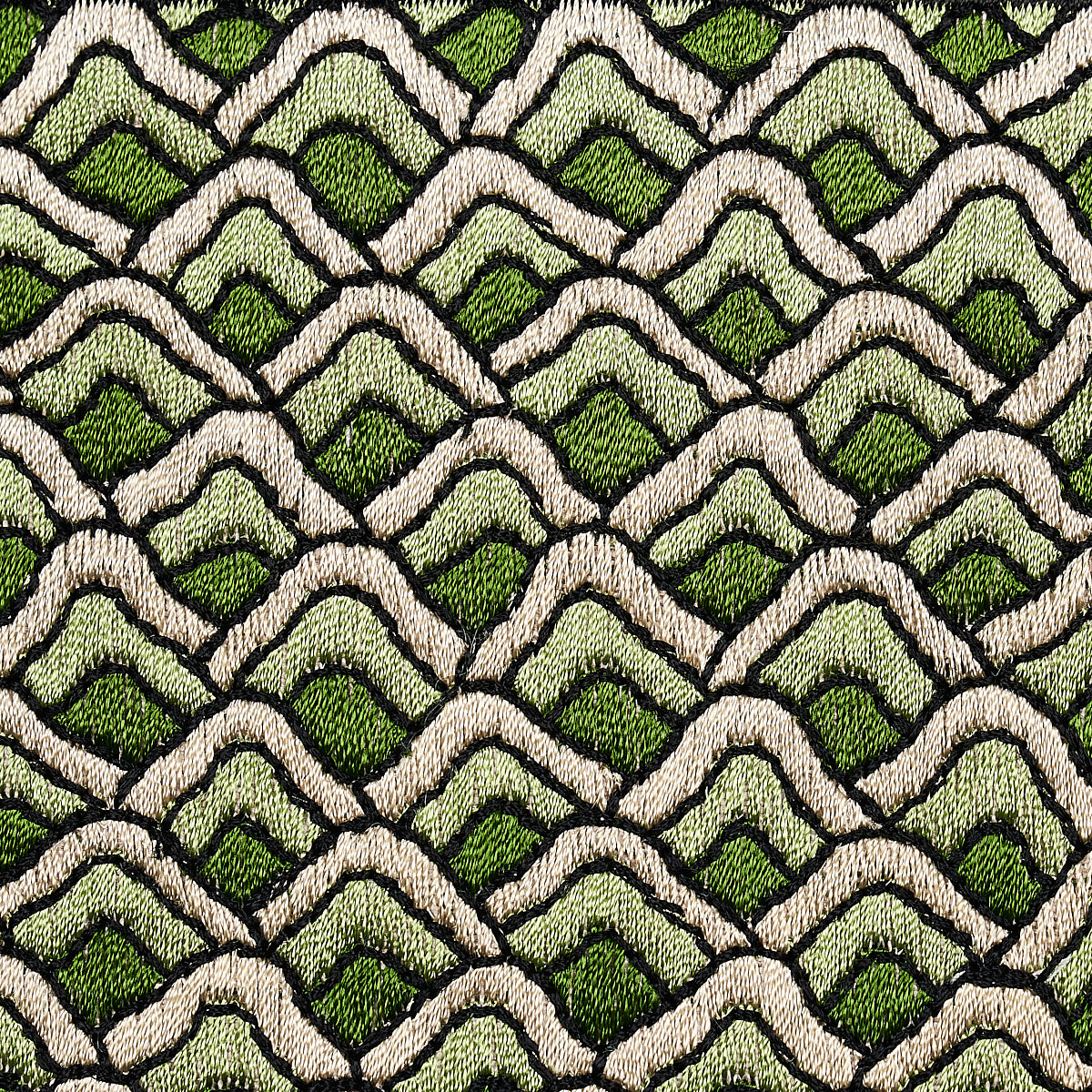 SUNRISE-EMBROIDERY-TAPE-EMERALD-SCHUMACHER-80892 - Schumacher Trim